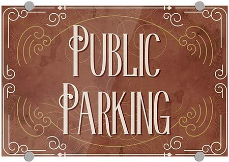CGSignLab | „Јавен паркинг -викторијанска картичка“ Премиум акрилен знак | 18 x12