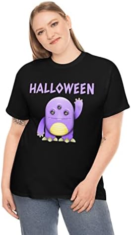 Симпатична виолетова кошула со чудовиште плус големина кошули за Ноќта на вештерките за жени слатки плус големина носии за