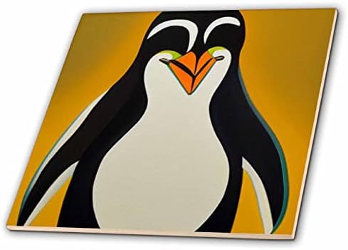 3дроза Кул смешни Слатки Уметнички Пингвин Птица Пикасо Стил Кубизам Уметност Природа-Плочки