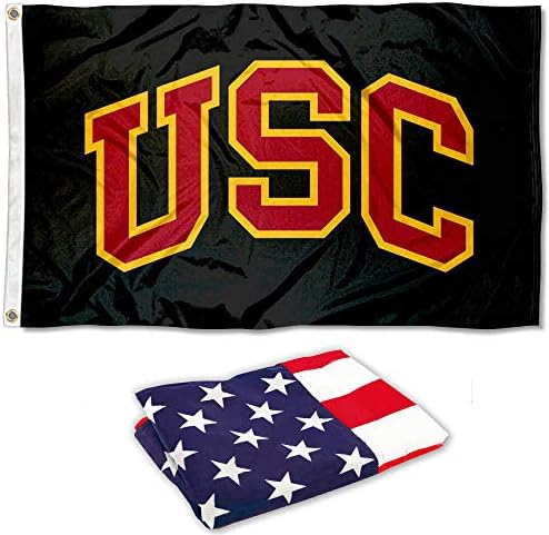 USC Trojans Black Flag и USA 3x5 Set Sett