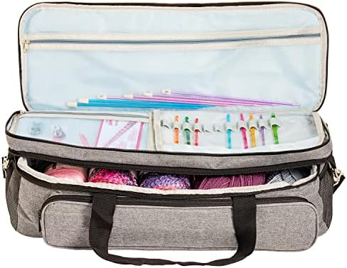 Торба За Плетење Торба За Складирање Предиво - Голем Организатор На Занаети За Предиво, Игли За Плетење И Додатоци За Капчиња-Торбичка