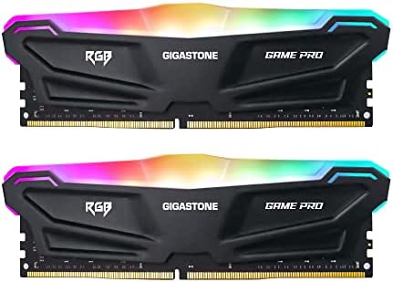 【DDR4 RAM меморија】 Gigastone Black RGB Game Pro Desktop RAM меморија 32 GB DDR4 32GB DDR4-3200MHz PC4-25600 CL16 1.35V 288 PIN Unbuffered