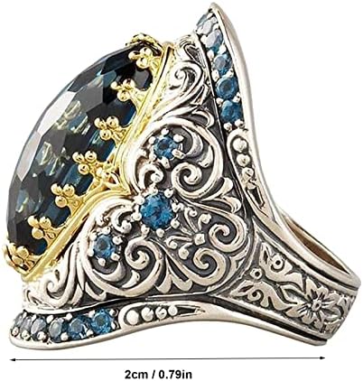 Модни прстени за жени легура венчални прстени класичен виолетова циркон за појавување на прстенот за мажи за накит додатоци за вознемиреност