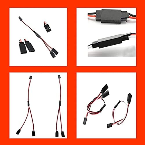 Skrnrhrerry серво y адаптер кабел, 10PCS30cm y серво конектор и клип за безбедност на конекторот за серво за продолжување на серво 30 пар