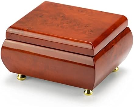Едноставна, но убава и елегантна кутија за накит од дрвена музика - многу песни за избор - Ромео и ietулиет