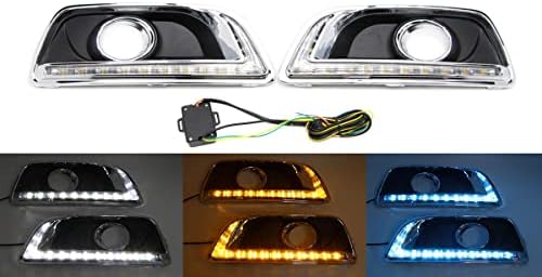 Dreamseek 3 Бои LED DRL Компатибилен Со Chevy Malibu 2013 2014 2015, Малибу Ограничен Дневно Работи Светлина Магла Светилка