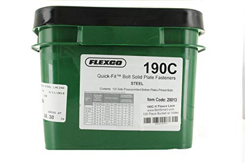 Оригинална Flexco 190C Pail од 100 комплети стил 190 Брзи вклопување на цврста плоча за зацврстување со нокти за инсталација на бонус