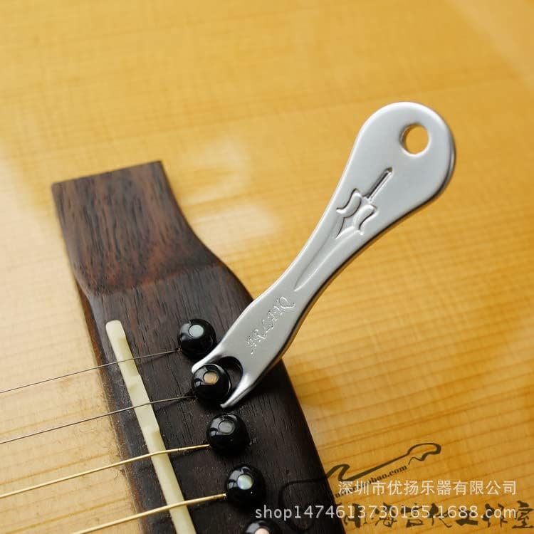 Туорна акустична гитара мост иглички за влечење на жица за влечење на филе за влечење алатка за влечење, не'рѓосувачки челик Шарен