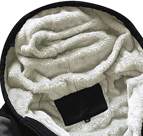 Машка зимска мода топла тешка категорија на руно, лабава случајна контрастна боја, падичка постава јакна, палто со палто