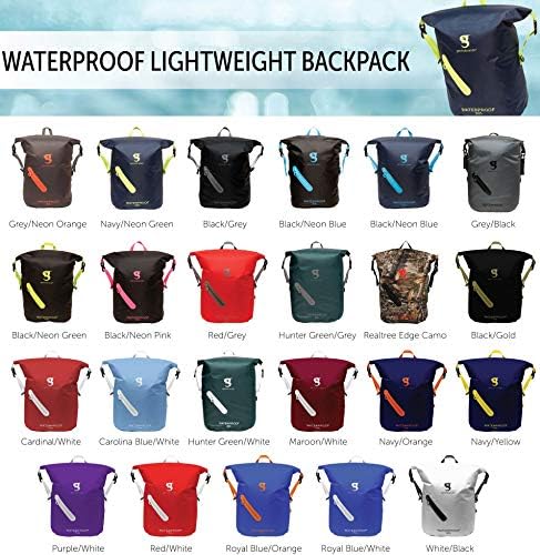 Geckobrands лесен водоотпорен ранец, црн/златен - водоотпорен ранец за пешачење и активности со лесна вода