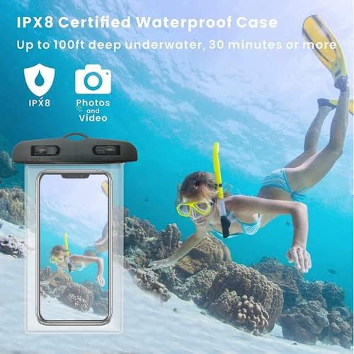 Ipx8 Водоотпорен Телефон Торбичка Универзална Водоотпорен Телефон Случај Сува Торба Со Јаже За Пливање Нуркање Компатибилен со