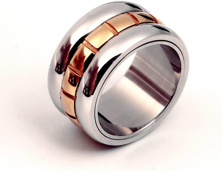 Колезо Познати прстени за мажи жени 14 килограми 316L Loveубовни прстени 12мм ширина-05753