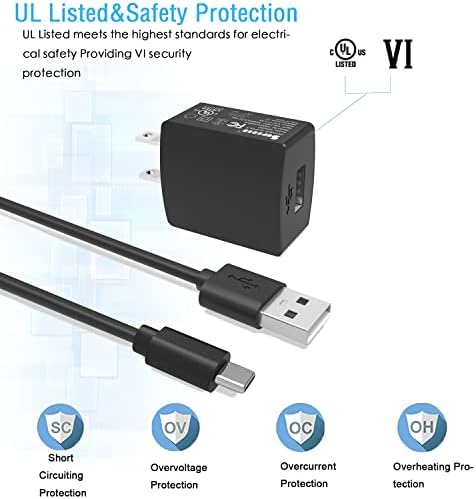 5FT USB C AC полнач одговара за Samsung Galaxy A03S A02S A01 SM-A025 SM-A037 SM-S-S134 USB C Телефон Брзо полнење Адаптер за
