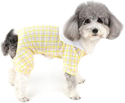 Зунеа мало кучиња пижами симпатична јагода лето кутре облека пижами меки памучни џемпери карирани за спиење носат дишење pjs облека