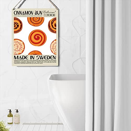 Смешен кујнски знак декор цимет пунџа дрвена знак плакета wallид што виси постери уметнички дела 8 ”x10” модерна декорација на кујната за