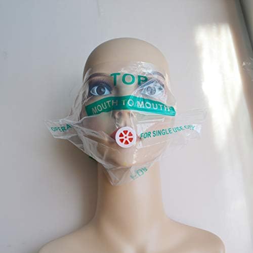 CPR Shield Shield Прва помош CPR маска Транспарентна CPR маска CPR 30: 2 со црвена торбичка за торбичка за клучеви