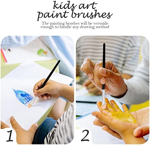 Четки за шминка CIIEEO Поставете деца алатки 3 парчиња пена сунѓер дрвена пена четки за боја