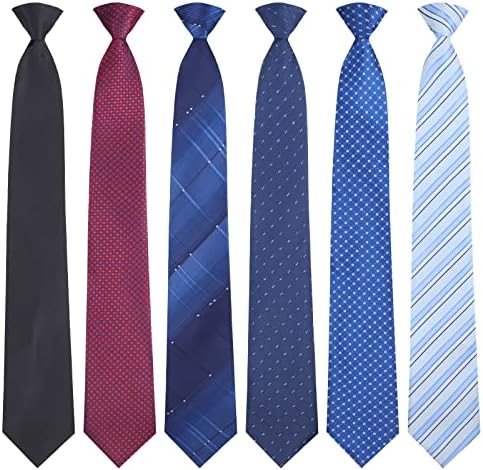 Јанмерси 6 парчиња клип на вратоврска за мажи клип на лесни вртења со цврсти карирани точки со миризба, измешана многу вратоврска за