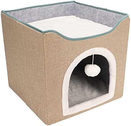 Куќа за мачки, Кадифен Дизајн На Топол Кревет За Пештери За Мачки Затворен Дише За Лето За Зима