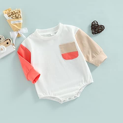 Goocheer новороденче дете бебе момче писмо со долг ракав ромпер џемпери пулвер џемпер маица маица врвови паѓаат облека