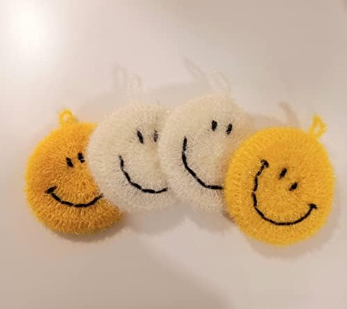 Msglobal сет од 3 насмевки за лице за лице за лице со чинија со акрилни чинија чистачи за чистење врвни квалитетни сунѓери за кујна)