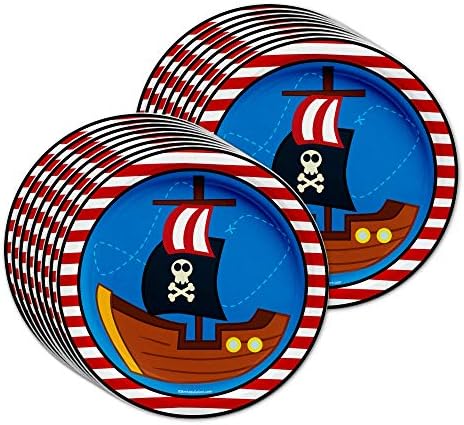 Партиски брод за роденденски материјал - материјали за пиратски забави - забава за лов на пиратско богатство - роденденска забава за момче | Сетот за производи вклуч
