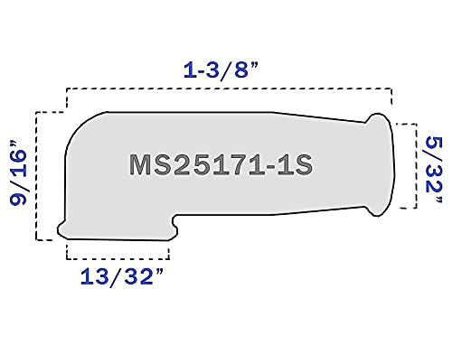 Електричен терминален багажник 6 пакет, силиконска гума 5/32 , MS25171-1S