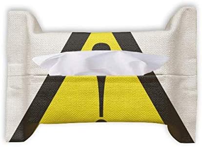 Предупредување симбол жолто црн безбеден триаголник хартија хартиена крпа за ткиво на лицето, салфетка од салфетка