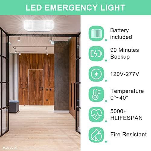 4 ПАКЕТ LED Уреди За Осветлување ЗА Итни Случаи Со 90 Минути Долги Резервни Батерии, Американско Стандардно Прилагодливо Интегрирано Led