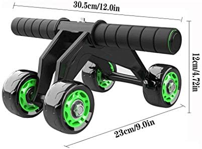 Абуд АБ Ролериско тркало за вежби за абдоминални, автоматски валјак за преклопување на 4 тркала за жени, тркало за обука на стомачни мускули