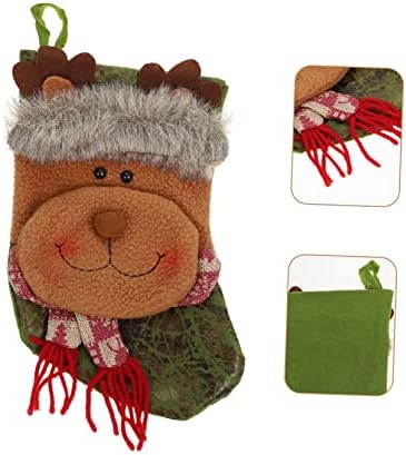 Хомојој Божиќно порибување торбички торбички за украси за деца Божиќни декор чорапи, виси Божиќни украси, Калинети на Навидењос Пара
