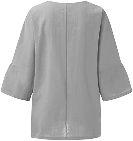 Велигденски кошули за жени 3/4 ракав Симпатична гномска графичка маица удобна лабава лесна маици пулвер летна блуза