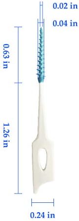 WASSER VELA 240PCS INTERDENT SICKS, избирање на меки гумени влакна, лесен за влегување и чистење на празнините на забите, зашилена крајна