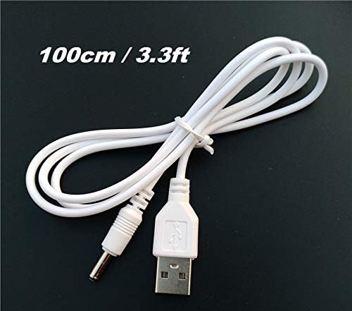 Кабел за продолжување на Dzyzr 3 компјутери USB до DC кабел - 5V USB 2.0 порта машко до DC 5V L тип машки 3,5 mm x 1,35мм напорен кабел