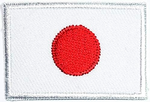 Умама лепенка од 3 мини знаме '' 1.1x1.6 '' Јапонско знаме извезено железо на апликација лепенка Национална земја јапонски знамиња занаети