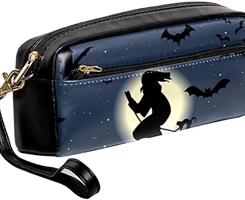 Ноќта на вештерките вештерки лилјак мачка месечина молив кутија Пу кожна молив торба канцелариски молив торбичка торба торба кутија козметичка