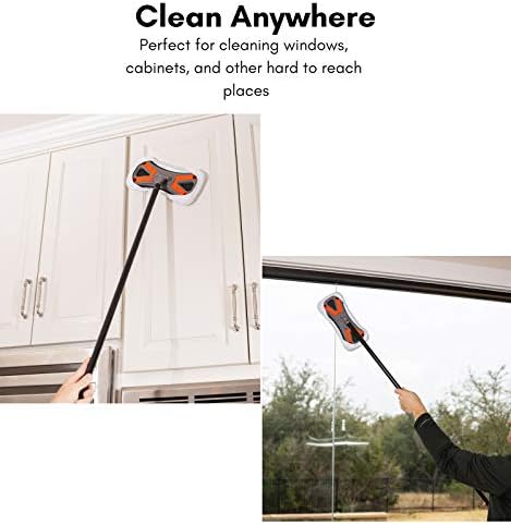 Чистење прашина чистач за лепење - портокалова и сива издржлива сет на четки - лесен - одлично за кујна, дом, гаража и канцеларија