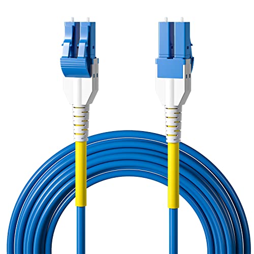 1M/3.3FT OS2 LC до SC единечен режим кабел за лепенка, кабел за оптички влакна, дуплекс LC-SC UPC 9/125UM, LSZH, жолт, за 1G/10G SMF SFP предавател,