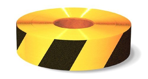 Моќна линија 4 -тина лента за подот, должина од 100 ', ширина од 4 , жолта/црна