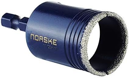 Norske Tools NDHSI103 1/4 инчи Индустриски вакуум со вакуум со дијамантски дупки за дијаманти, пила за плочки, камен, стакло, тула,