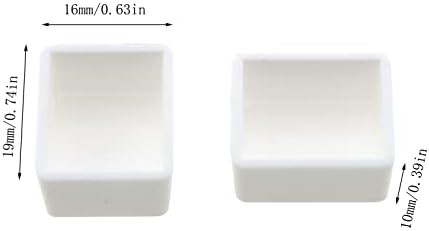 Е-излез од 50 парчиња акварел бела пластична празна половина тави за акварелни бои уметници палета гуаче пластика, 1,8 мл