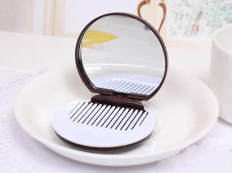 ВОИВО 2 ПАРЧИЊА Креативно Чоколадо Бисквит Козметичко Огледало Преносливо Огледало За Тоалет Преклопно Тркалезно Огледало