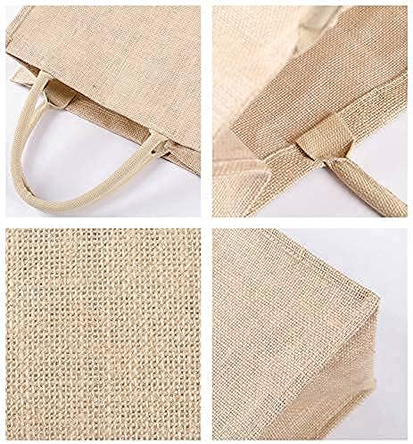 TCOOME JUTE Tote, торба за намирници за еднократна употреба за жени за шопинг за декорација, торби за подароци за свадбени