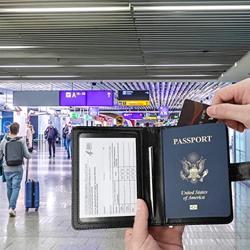 Гдтк Кожен Пасош Покритие Случај Рфид Блокирање Патување Паричник