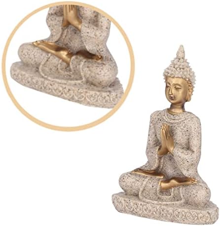 Буда статуа 3инч мала медитација седеше резба фигура занает статуа седеше Буда статуа за домашна канцеларија декор декор јога соба