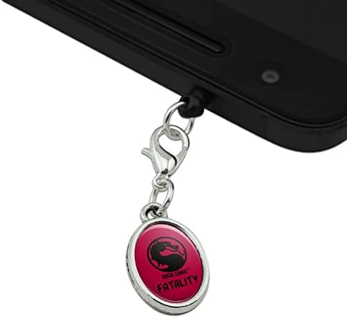 Мортал Комбат Фаталност Лого Мобилен Мобилен Телефон Слушалки Џек Овални Шарм одговара iPhone iPod Галакси