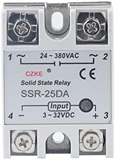 Scruby Solid State Relay SSR 10DA 25DA 40DA DC CONTROL AC бела школка единечна фаза без пластично покритие 3-32V влез DC 24-380V