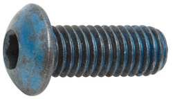 Копче, завртка за капаче на главата на метричкиот приклучок, m6-1,00, челик, легура челик, метричка сина боја, должина од 12 мм - 1 секој