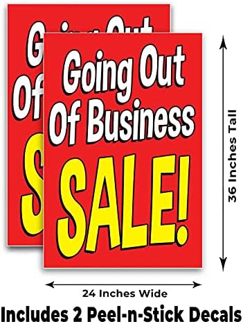 Излегување од деловна продажба Винил Деклас само | знак | налепница | постер
