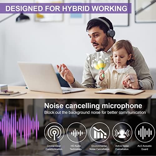 Слушалки безжичен Bluetooth со слушалки за откажување на микрофон-буча